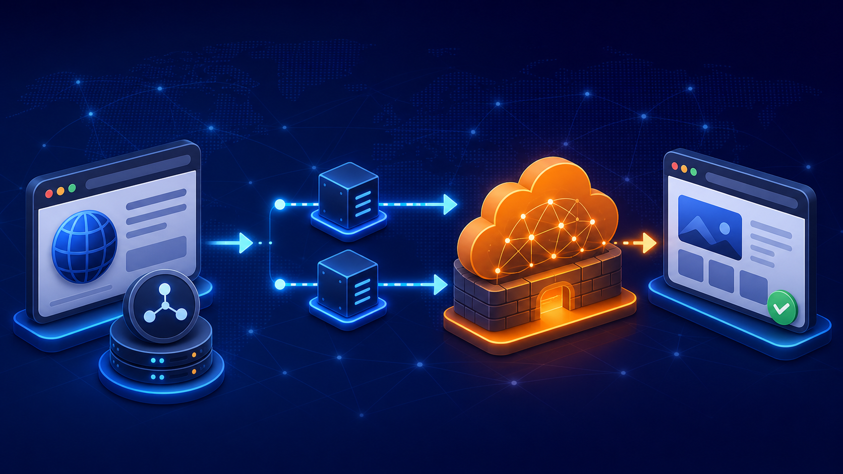 kdns.fr 委派到 Cloudflare DNS 并连接网站的流程示意图